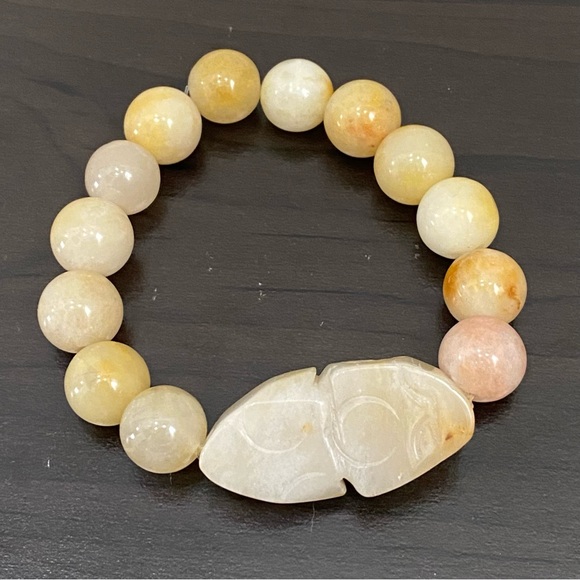 Handmade Pi Xiu Moonstone Natural Gemstone Lucky Bracelet One Size - Picture 8 of 12